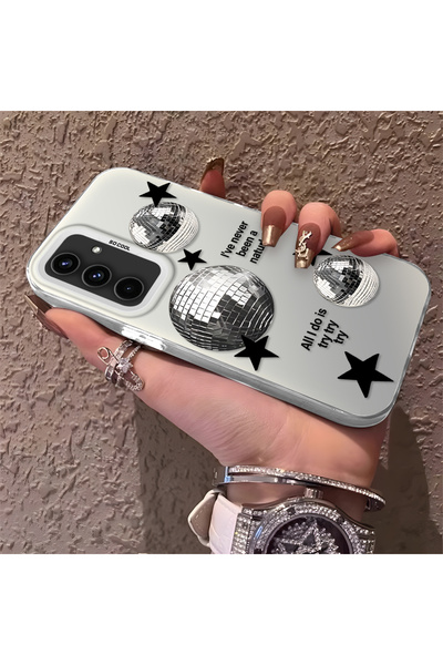 CHICASELUX Samsung Galaxy A54 Compatible Minimalist Black Star Case, Durable ...