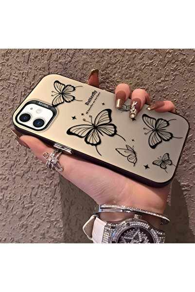 PATTERNOVA iPhone 11 Uyumlu Nazarik Kelebek Desenli, Tam Kaplama Koruma, Şık ...