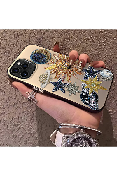 PATTERNOVA iPhone 11 Pro Max Uyumlu Yüksek Kaliteli Yıldız ve Ay Desenli Kılı...