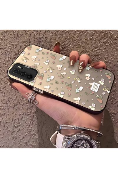 PATTERNOVA حافظة أوبو A16/A16S المطابقة للتصميم البسيط المزين بالزهور، مصنوعة...