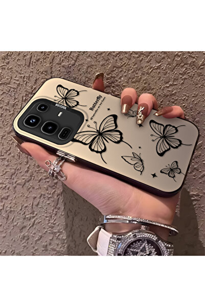 PATTERNOVA Infinix Note 50/Note 50 Pro Uyumlu Nazarik Kelebek Desenli, Tam Ka...