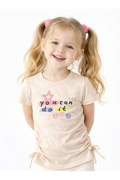 Noone Κοριτσίστικο μπλουζάκι με στάμπα  "You Can Do It " και λεπτομέρεια με κ...