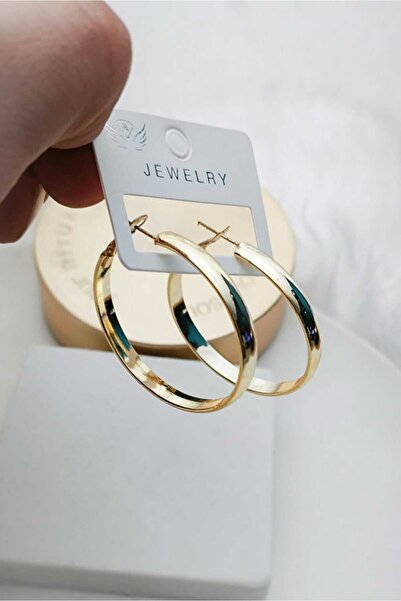KYOLA DESİGN Halka Gold Kadın Küpe (3,5cm)