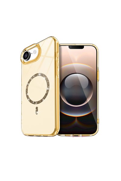 TheGencoo غطاء ابل ايفون 16e لايف دايموند ماج سيف - أصفر