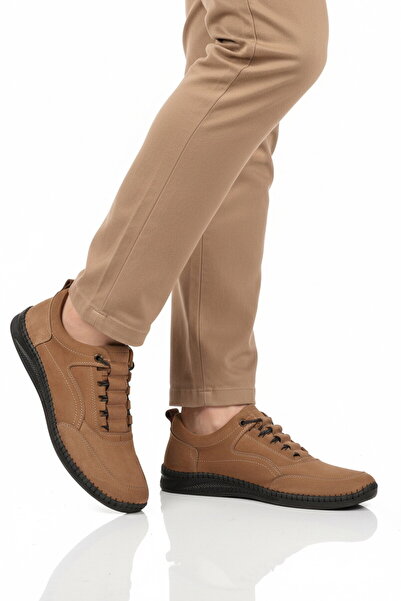 Aspor Sand Genuine Leather Men's Casual Shoes
