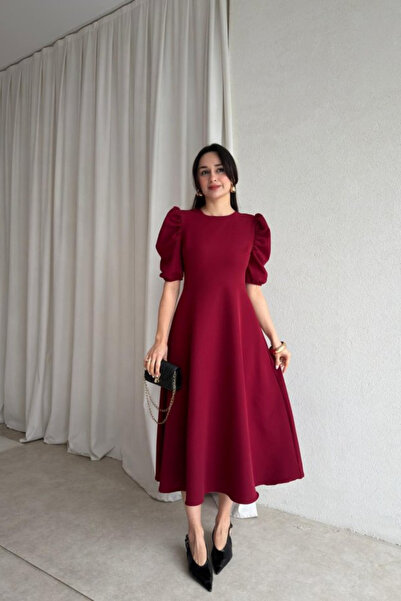 Sorridi Balloon Sleeve Princess Midi Dress