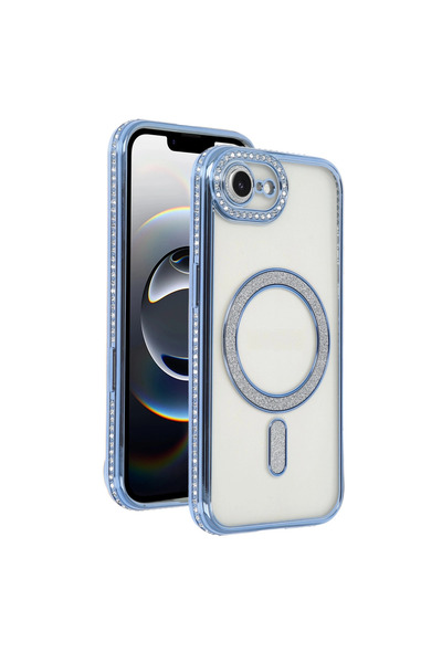 NewFace iPhone 16E Joke Simli Magneticsafe Case - Blue