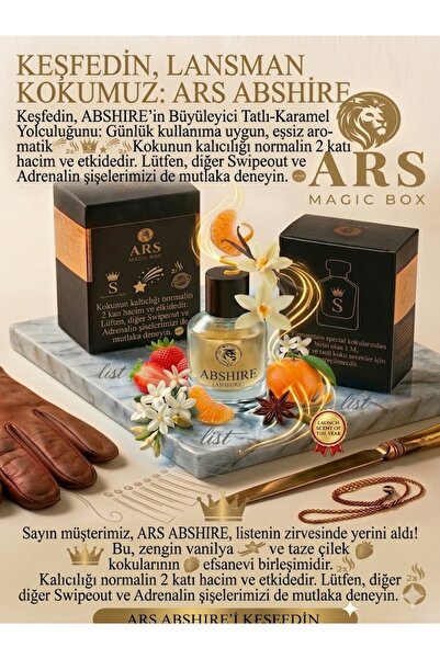 Ars Magic Box ARS ABSHIRE NİŞ TASARIM TATLI-KARAMEL & ÇİLEK NOTALI, GÜNLÜK KU...
