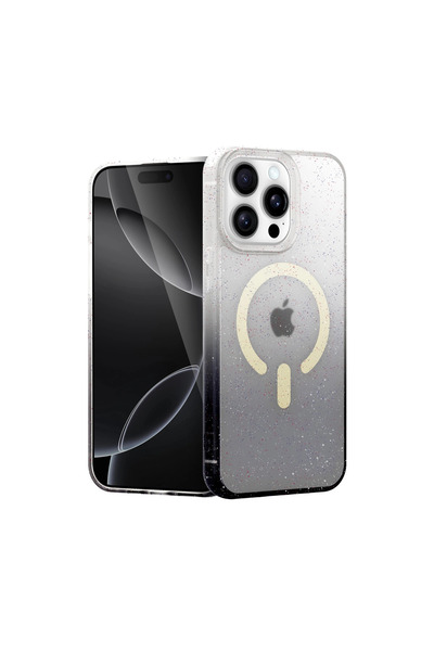 TheGencoo Apple iPhone 14 Pro Max Pummel Shiny Magsafe Cover - Black
