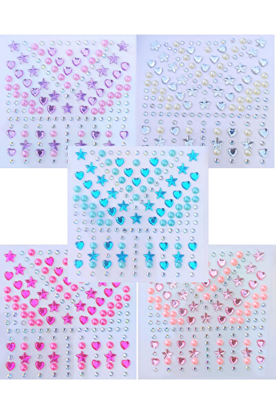 Next Plus Lisnaslı 5 Χρώματα Star 3D Μακιγιάζ Αυτοκόλλητο Αυτοκόλλητο Αυτοκόλ...