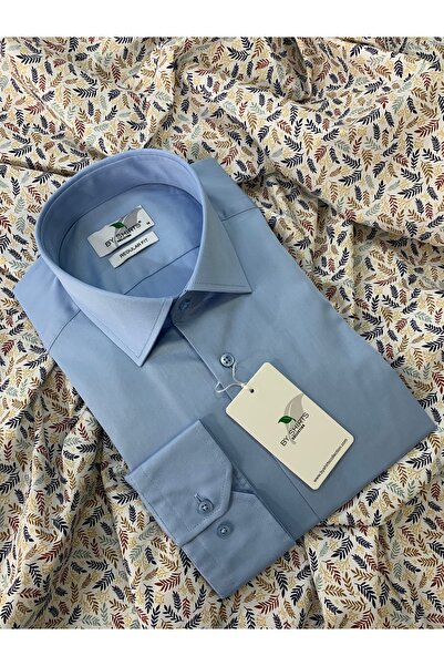 by shirts collection Ανδρικό πουκάμισο μπλε χρώματος, κανονικής εφαρμογής, κο...