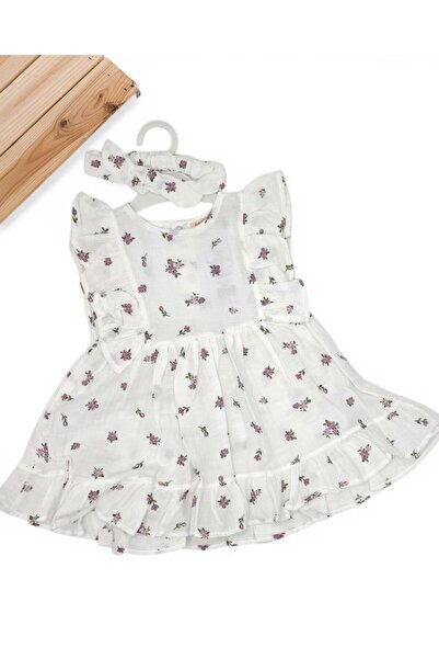 voyyo kids baby Baby Girl Summer Bandana Floral Printed Linen Dress, 6-9-12-1...