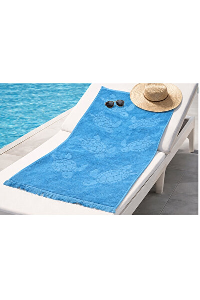 Turtle Patterned 100% Cotton Beach Towel 70x150cm Soft Textured