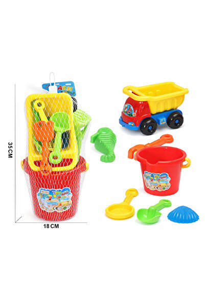 iTajir Beach and Sand Toy Set for Children - 9-Piece Set Includes Truck, Buck...
