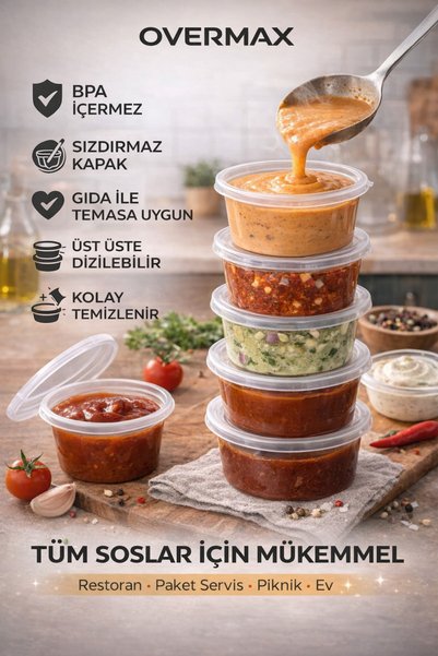 OVERMAX 100 قطعة من حاويات التخزين سعة 120 مل مع أغطية مقاومة للتسرب |   حاوية تخزين صغيرة، حاوية ثلج، وعاء للصلصة، حاوية لسائل اللحم والعظام