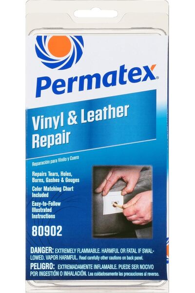 Permatex Vinyl & Leather Repair Kit - Repairs Cuts, Tears, Holes & Burns with...