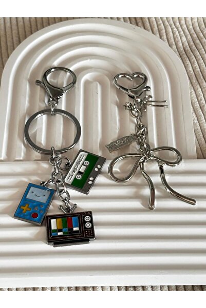 bijoux uniques Κορδέλα & κασέτα τηλεόρασης, αξεσουάρ για μπρελόκ & τσάντες