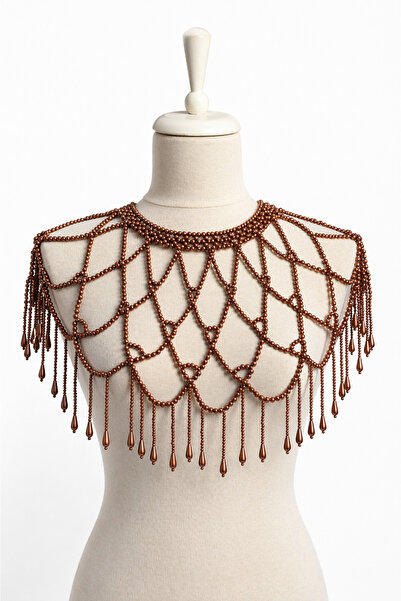 MODA EL ÖRGÜSÜ İNCİ BONCUK KOLYE (BOLERO)