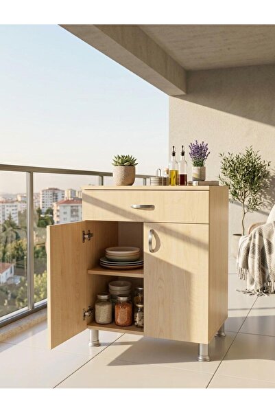 BMD MOBİLYA Çok Amaçlı Raflı Dolap (EN:60 CM, DERİNLİK 58 CM, YÜKSEKLİK,85 CM)