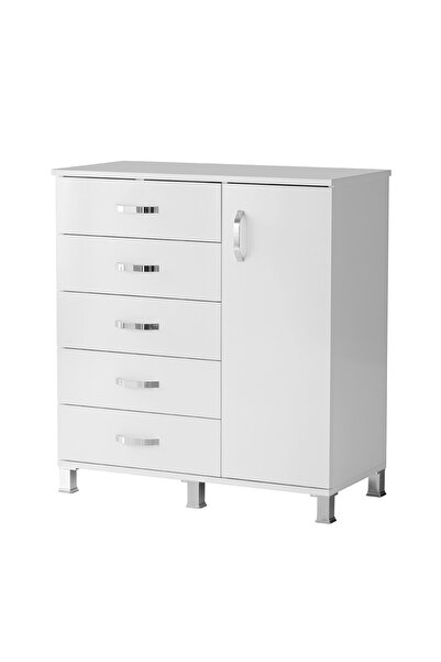 Erz Design Buket Dolaplı 5 Çekmeceli Şifonyer 94x45x95 Demonte