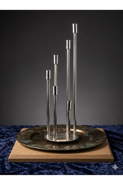 Sembol FİRENZE 6'LI ŞAMDAN METAL ART-003