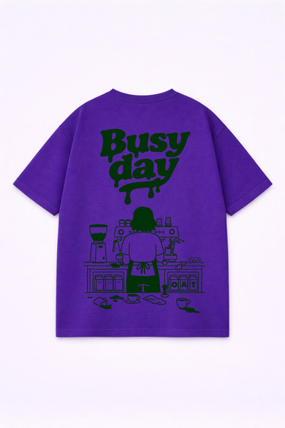 LORVEX T-Shirt - Μωβ - Oversize