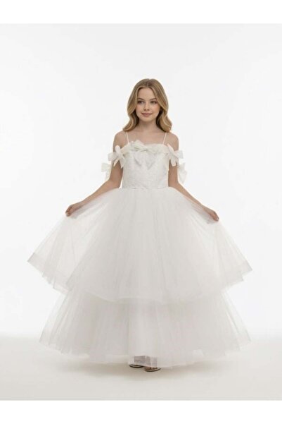 Zekids Κοριτσίστικο μακρύ βραδινό φόρεμα με σχέδιο Katkat