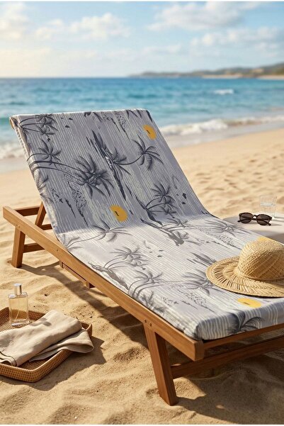 Loselya Ρετρό Σαΐλνταϊλντ Γκρι Πετσέτα Παραλίας 70 x 150 εκ.