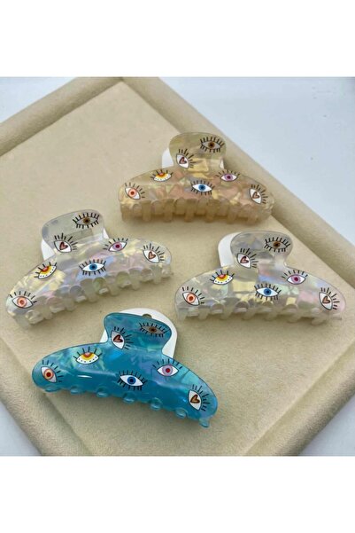 ZD JEWELRY Renkli Göz Kalp Figürlü Kadın KEMİK MANDAL BÜYÜK BOY İTHAL TOKA 11 CM