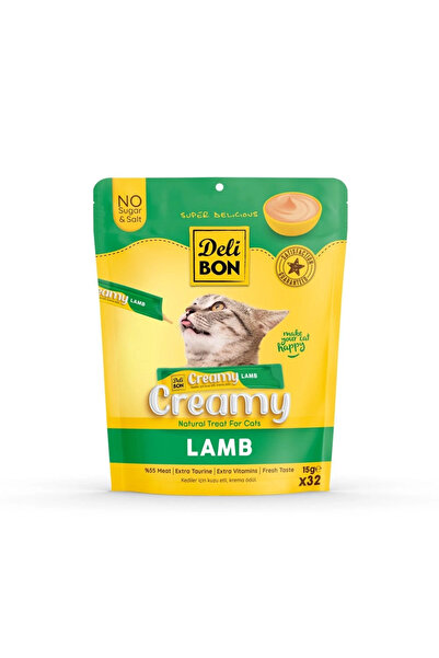 Deli Delibon Creamy Kuzulu Sıvı Kedi Ödül Maması 32x15gr