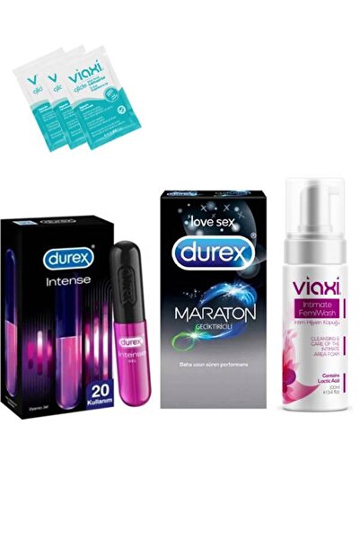 Durex Intense Uyarıcı Jel 10ml (20 Kullanım) Maraton 5'li Geciktiricili Preze...