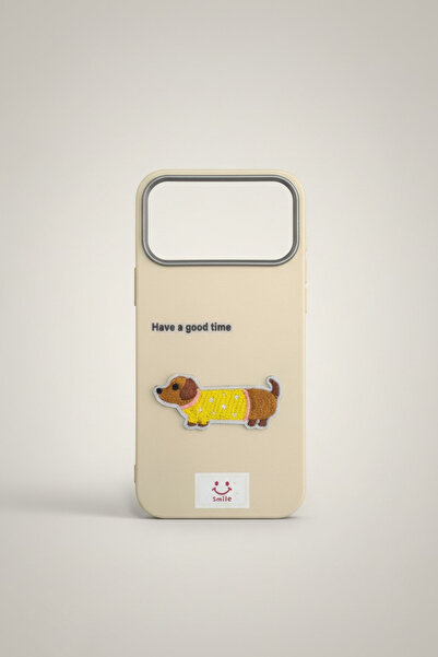 QUSCHU iPhone 17 Pro Uyumlu Kawaii Nakışlı Sevimli Cute Dog Figürlü Silikon T...