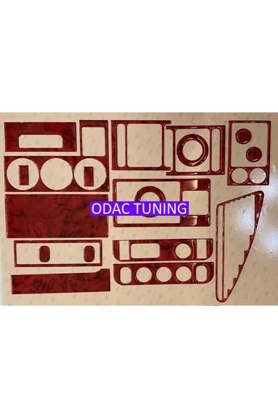 ODAC TUNING مجموعة تزيين لوحة القيادة والكونسول وغطاء الصندوق لسيارة بيجو بار...