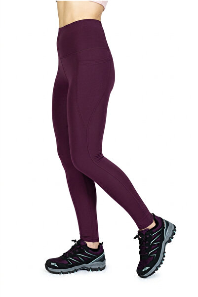 The Step Sports Αθλητικό κολάν - Βουργουνδία - Υψηλή μέση