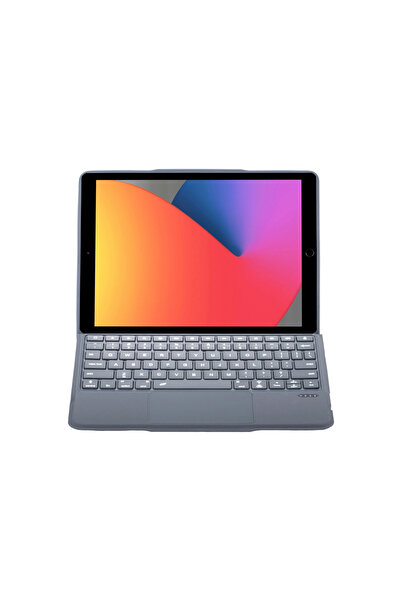 FAROUKİ Apple T5506d İpad 10.2 (9.nesil) Kılıf Palermo Ledli Klavyeli Standlı...