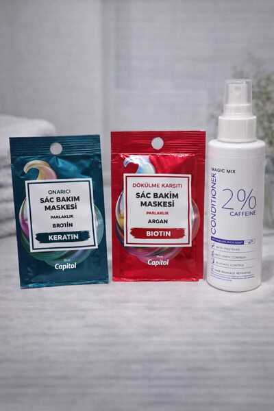 Capitol Argan Saç Dökülme Karşıtı & Biotin Onarıcı Saç Maskesi ve Magic Mix K...