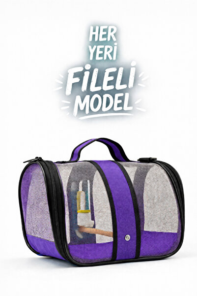 ENS PLASTİK Komple Fileli Kuş Taşıma Çantası, (33x23x22CM) Suluklu, Tüneklii,...
