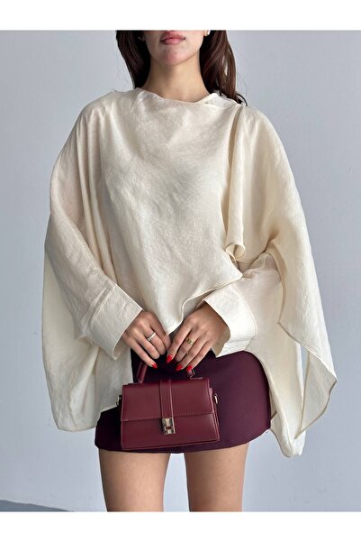 Ekim Store Μπλούζα - Μπεζ - Oversize