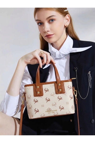 bagsister حقيبة يد صغيرة أنيقة للنساء، حقيبة كتف بنية اللون، حقيبة يد صغيرة م...