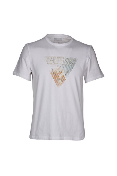 Guess Ss Cn Triangle Erkek Slim Fit T-Shirt