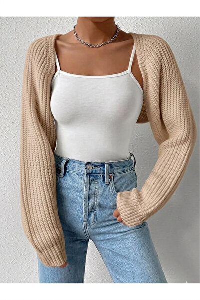 Moibody Tricotaje Tricotate cu mâneci raglan Bolero Cardigan în stil coreean ...