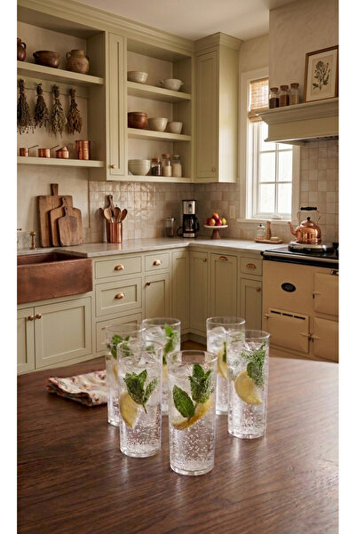 AR HOME 6 Pieces Soft Drink Crystal Glass Set