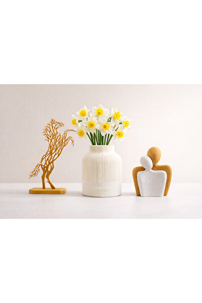 Lumora Design Lumora 3’lü Dekoratif Set – Modern Tasarım Vazo & Figür & Ağaç At
