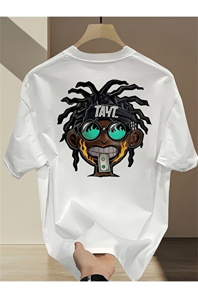 yiou trendy clothing تي شيرت رجالي بأكمام قصيرة مطبوع بلون واحد_63
