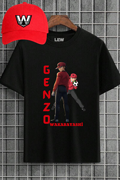 lovver Σετ καπέλων με μπλουζάκι από 100% βαμβάκι, ειδικής σχεδίασης, με χαρακ...