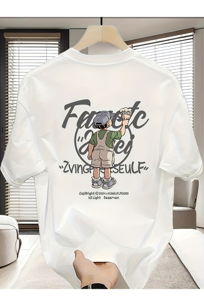 yiou trendy clothing تي شيرت رجالي صيفي جديد متعدد الاستخدامات بأكمام قصيرة، ...