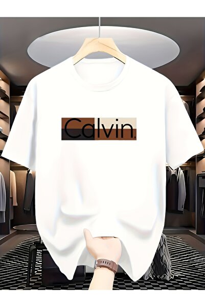 yiou trendy clothing تي شيرت رجالي باللون الأزرق الداكن مع طباعة حروف لافتة ل...