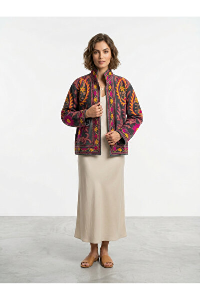 OEM Χειροποίητα κεντημένο βαμβακερό βελούδινο σακάκι Ενιαίο Μέγεθος