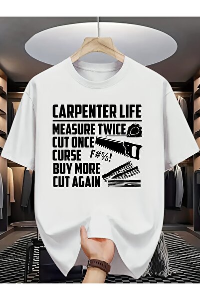 yiou trendy clothing تي شيرت بتصميم مضحك لحياة النجار - تي شيرت صيفي للرجال