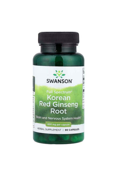 SWANSON Full Korean Red Ginseng Root 400 mg 90 Capsules